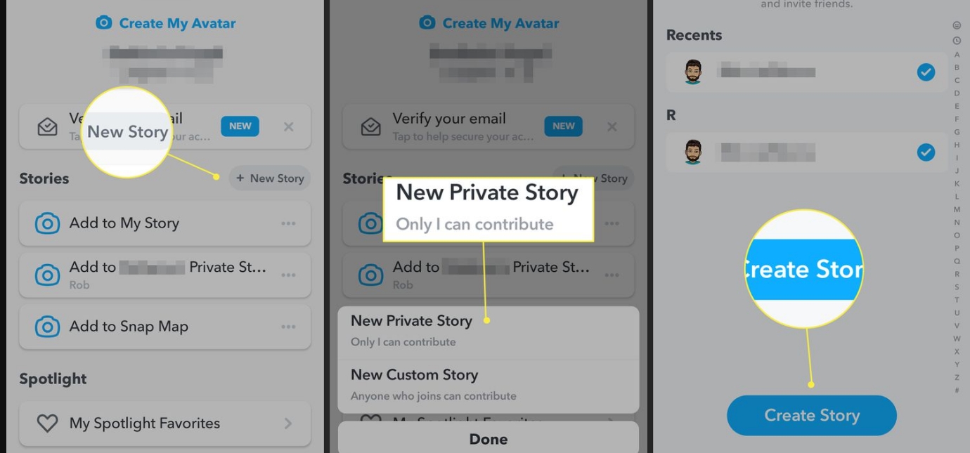 how to add a private story link to your story