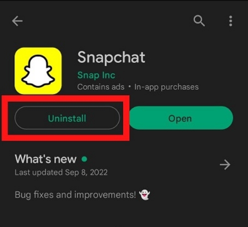 Reinstall Snapchat